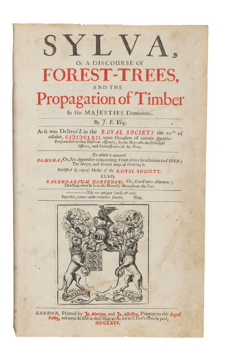 &39;Sylva, Or a discourse of Forest-Trees, and the Propagation of Timber in His Majesties Dominions&39;, de John Evelyn (1620-1706) de English School