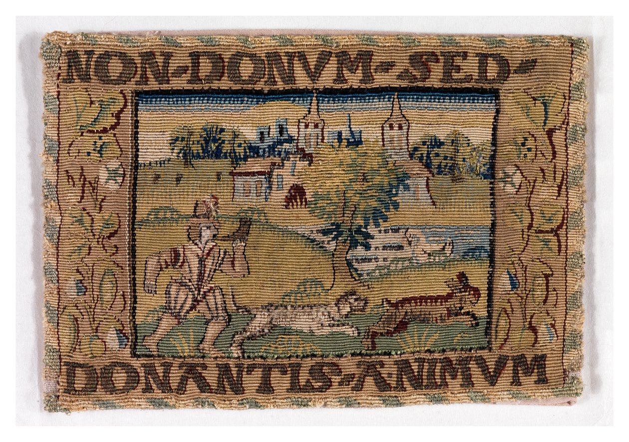 Painel de tapeçaria representando cena de caça, feito possivelmente em Sheldon, Inglaterra, c.1600-25 (lã) de English School