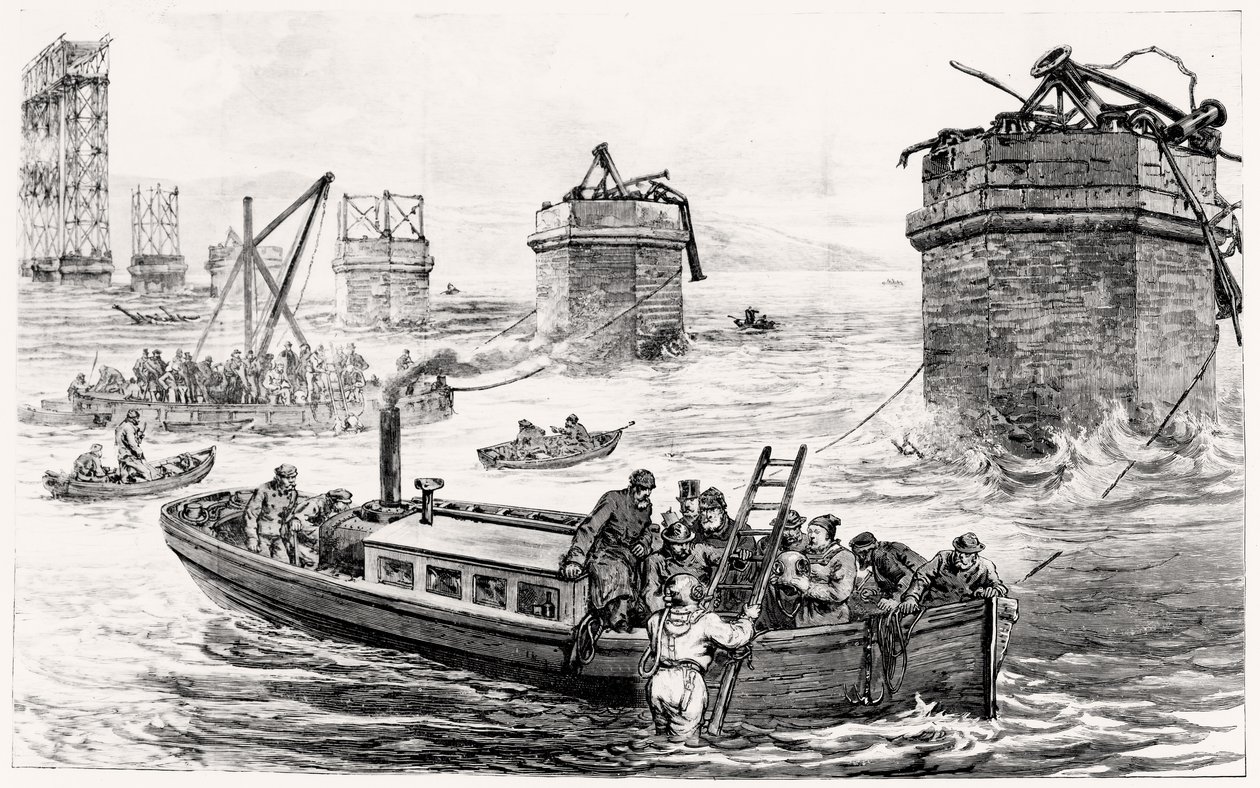 Desastre na Ponte Tay: operações de mergulho em busca do naufrágio do caminho-de-ferro de English School
