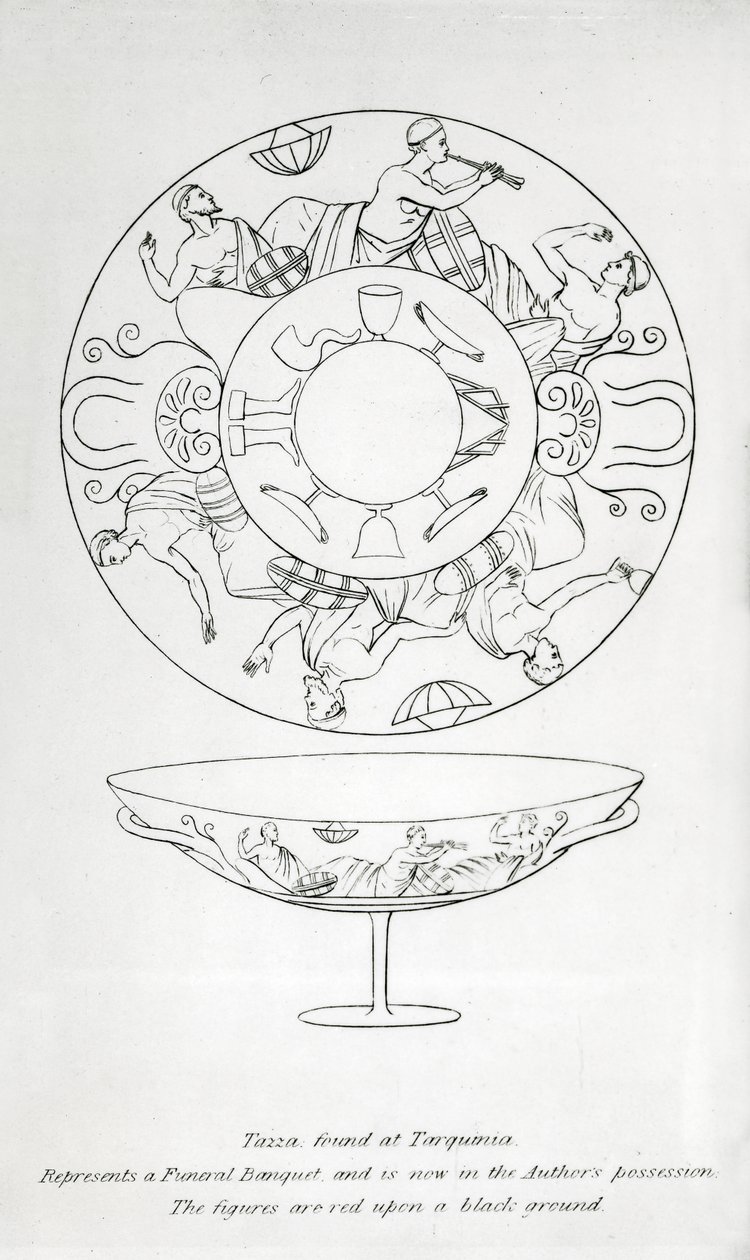 Tazza encontrado em Tarquinia de English School
