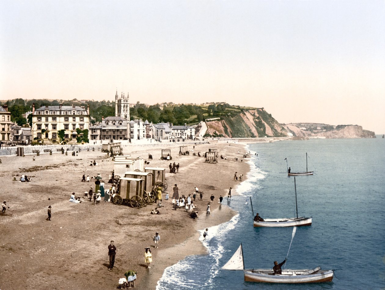 Teignmouth (foto colorida à mão) de English School