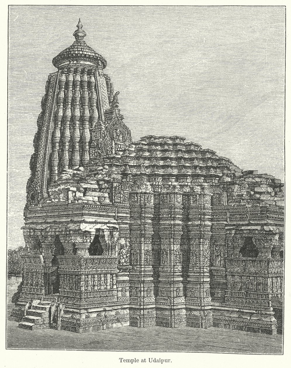Templo de Udaipur (gravura) de English School