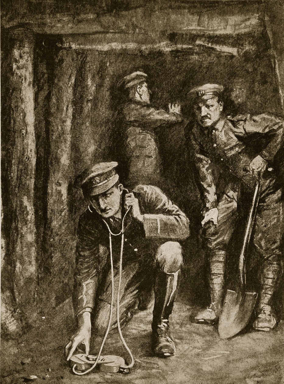 Momento Tenso em Operações de Mineração de Trincheiras, 1914-19 de English School