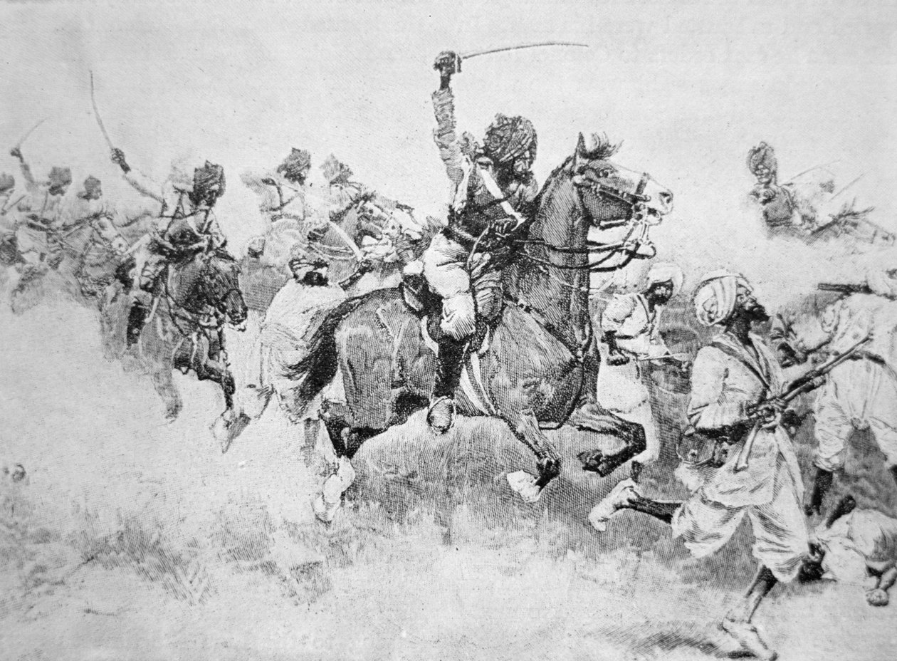 A 9ª Cavalaria de Bengala Carrega os Beloochees, Batalha do Meanee de English School
