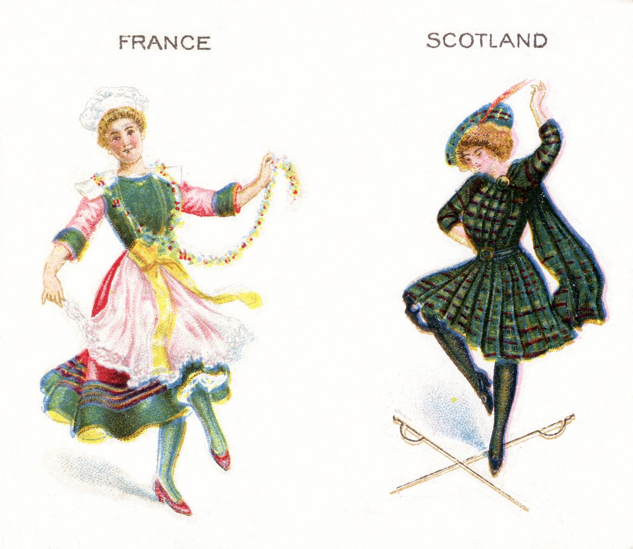 A Aliança Auld, França e Escócia, 1915 de English School