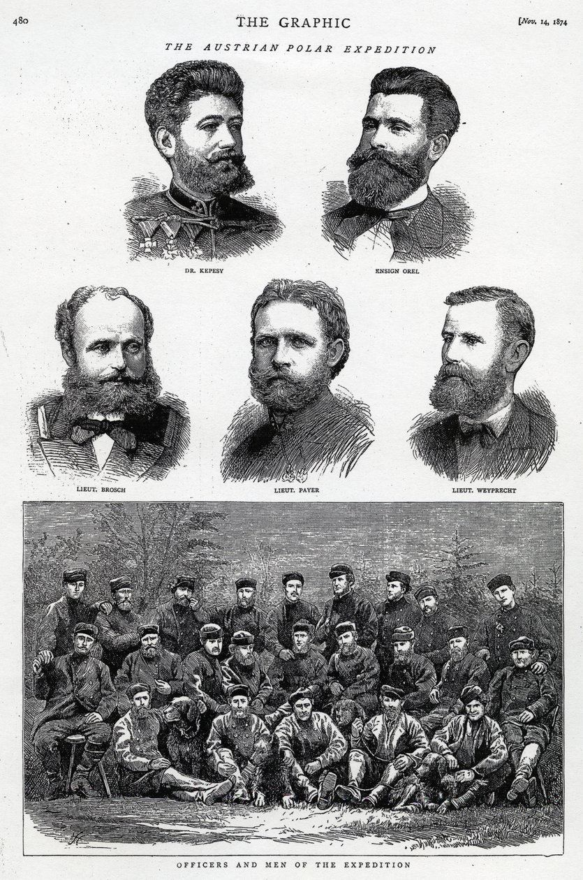 A Expedição Polar Austríaca, publicada em The Graphic, Novemeber 14 1874 de English School