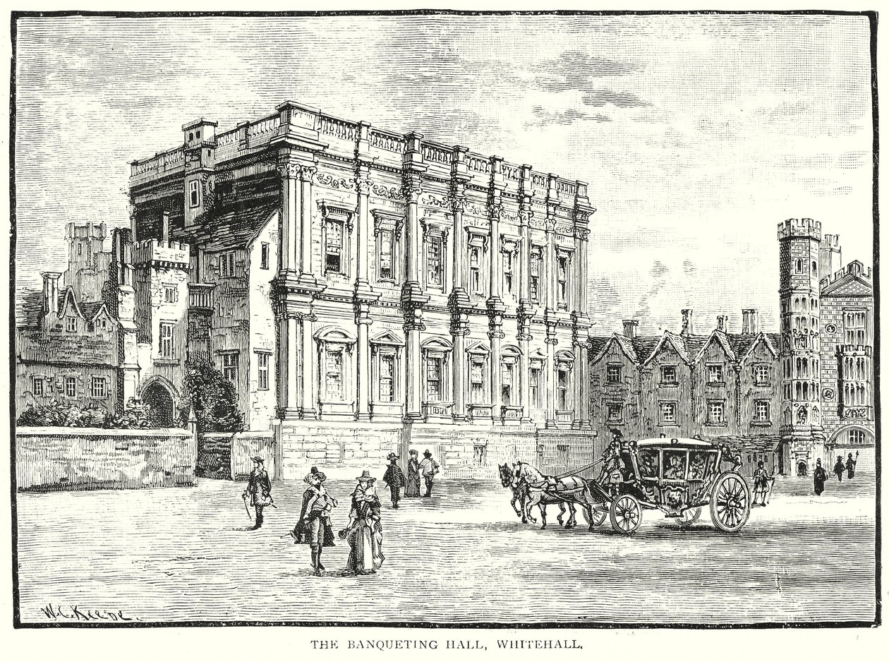 Salão de Banquetes, Whitehall (gravura) de English School