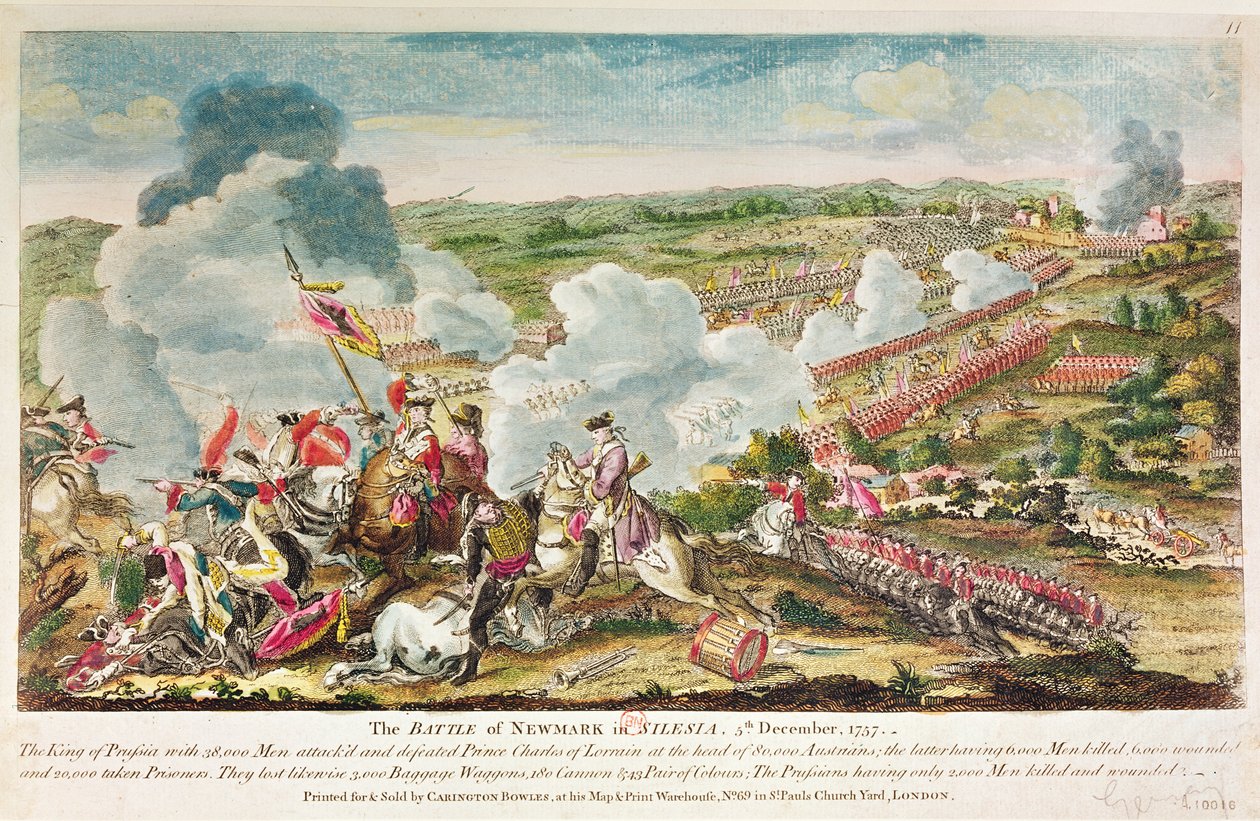 A Batalha de Neumark, Silésia 5 de dezembro de 1757 de English School
