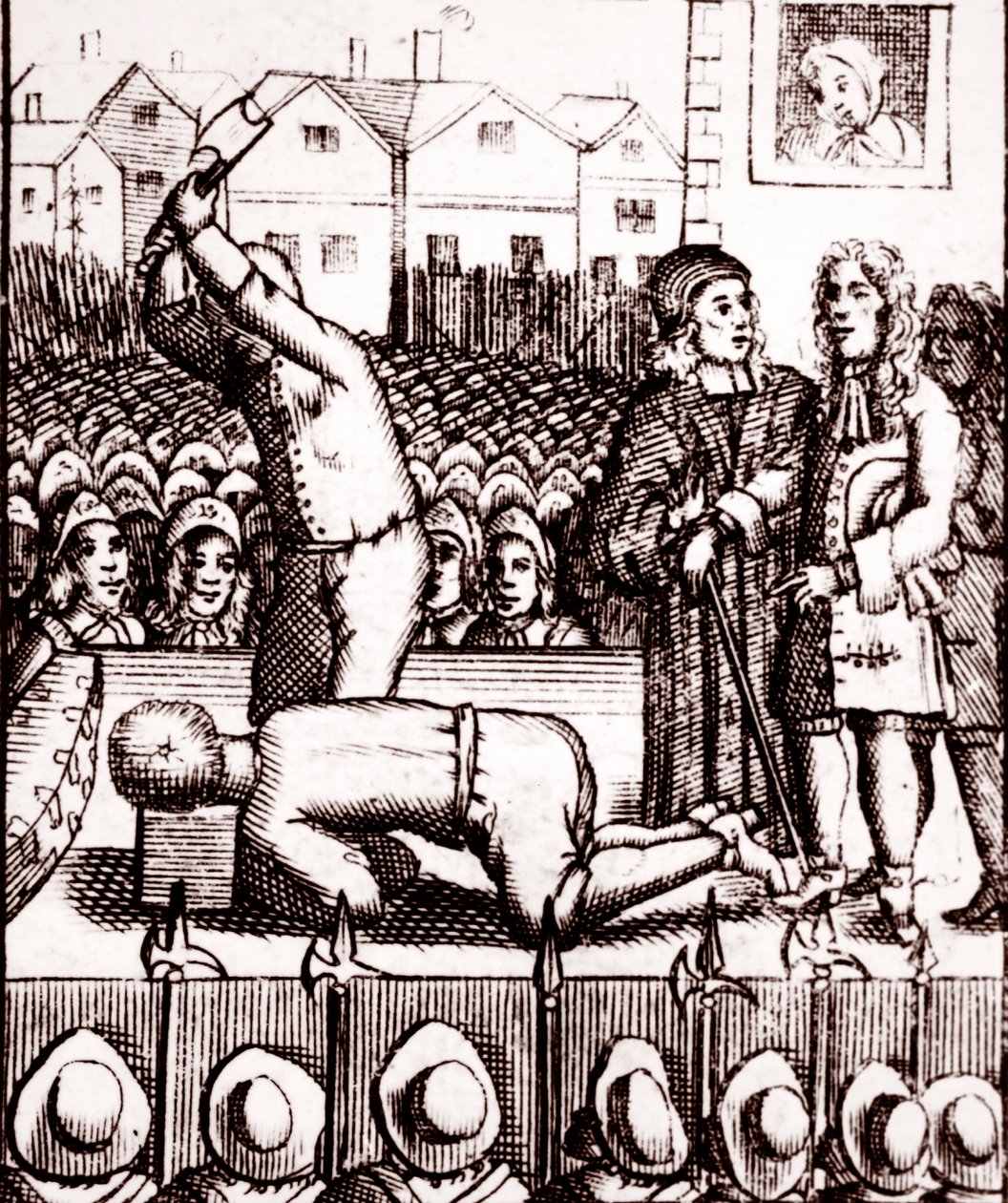 A decapitação do duque de Monmouth em Tower Hill, 15 de julho de 1685 de English School