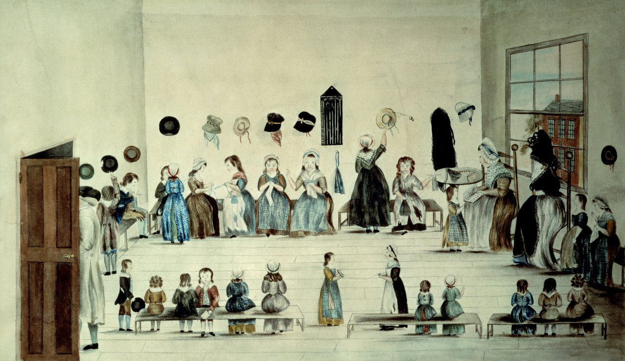 A Escola Benevolente (aguarela sobre papel) de English School