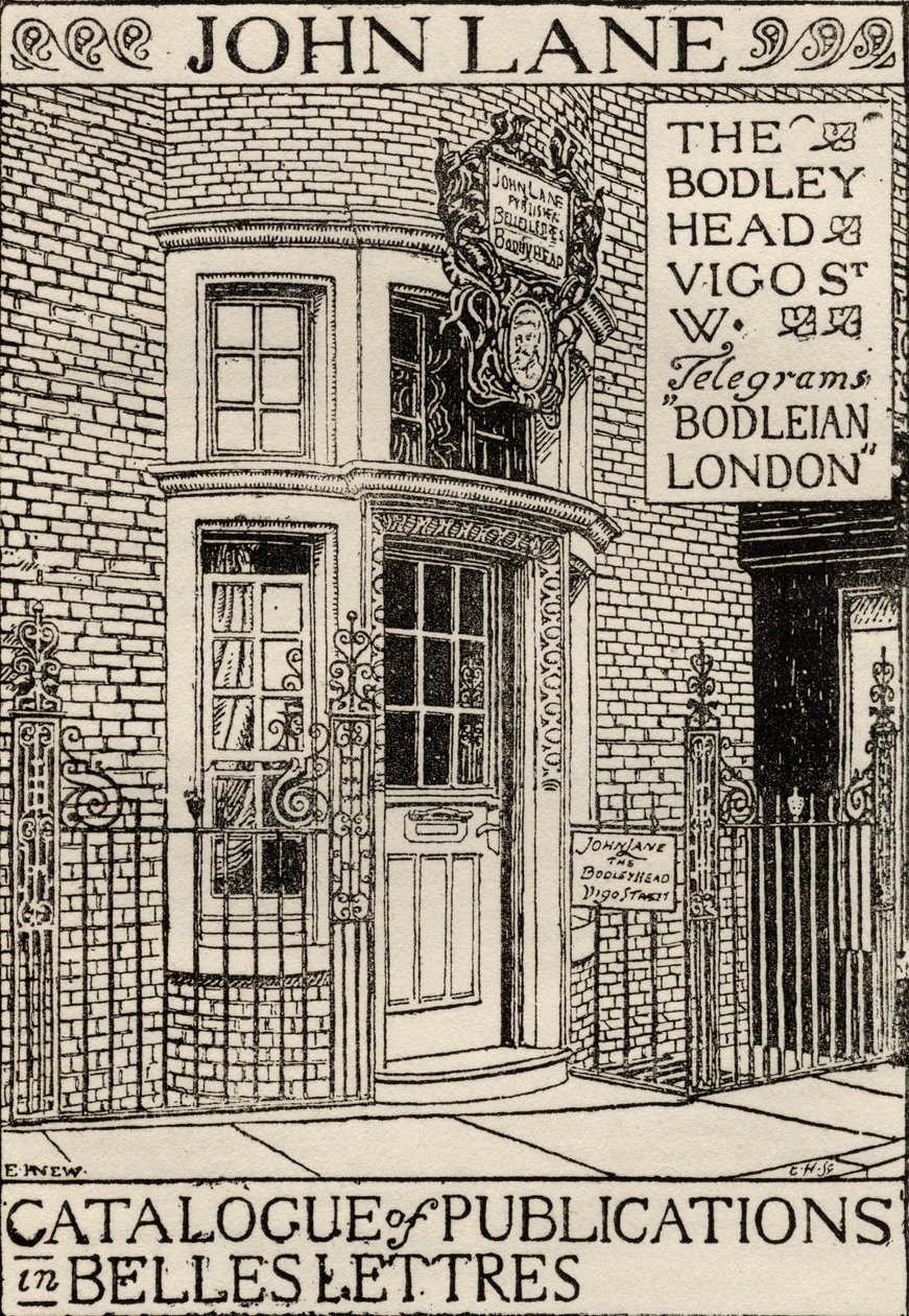The Bodley Head Publishing House, Ilustração da Capa do Catálogo de Publicações em Belles Lettres de English School