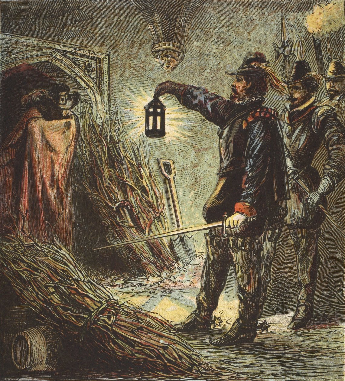 A captura de Guy Fawkes, pub. 1890 de English School