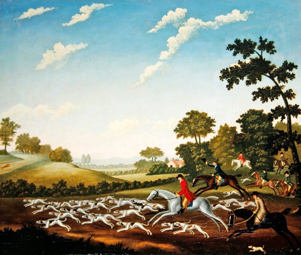 The Chase, c.1770 (óleo sobre tela) de English School