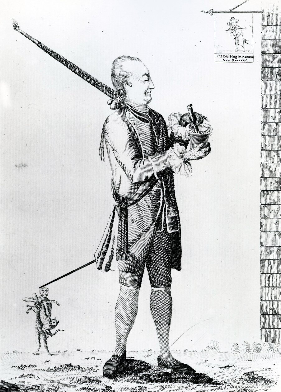 The Chymical Macaroni, publicado por G. Terry, 1772 (mezzotint) de English School
