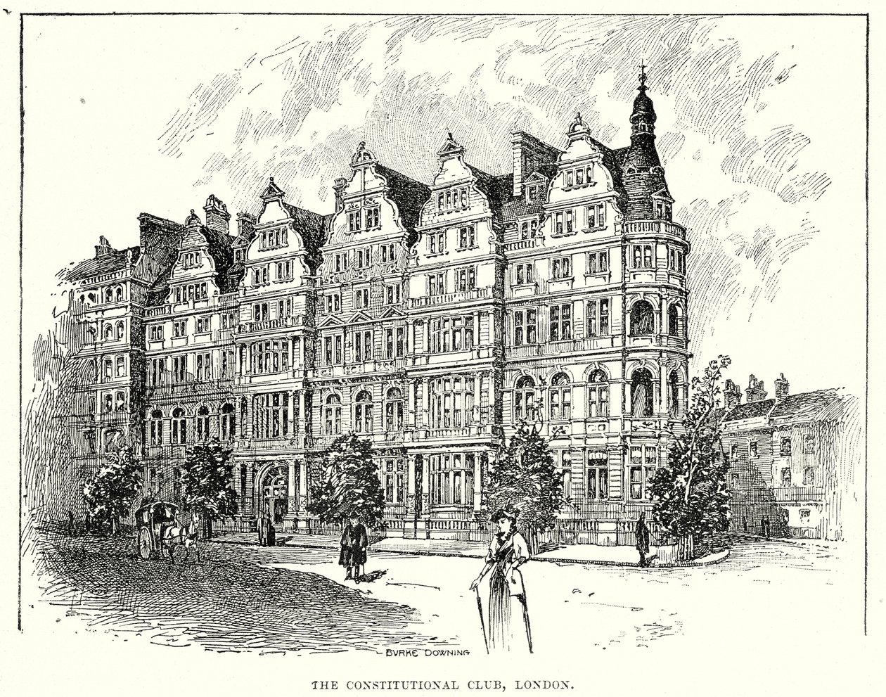The Constitutional Club, Londres (gravura) de English School