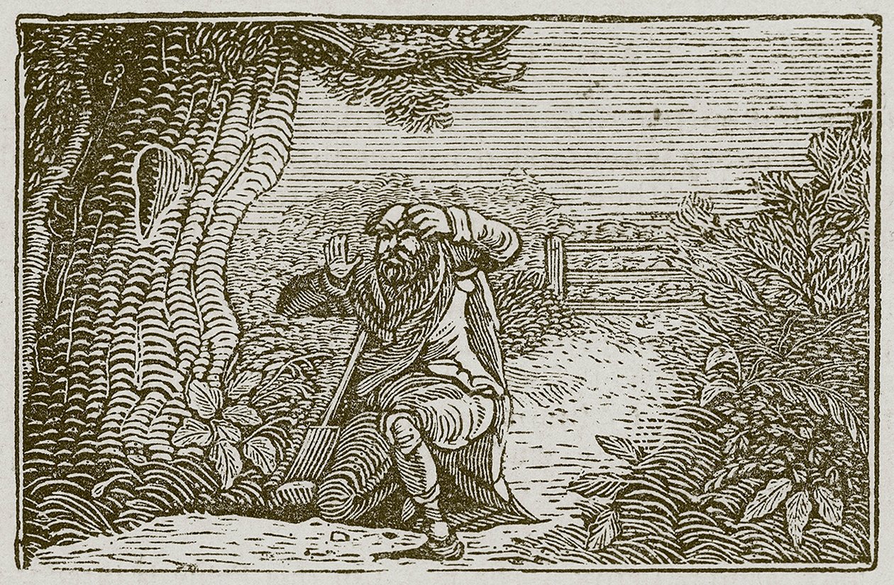 O homem cobiçoso (gravura) de English School