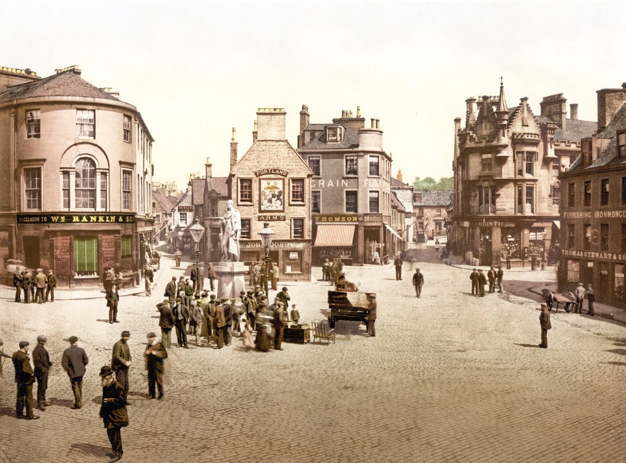 A Cruz, Kilmarnock (foto colorida à mão) de English School