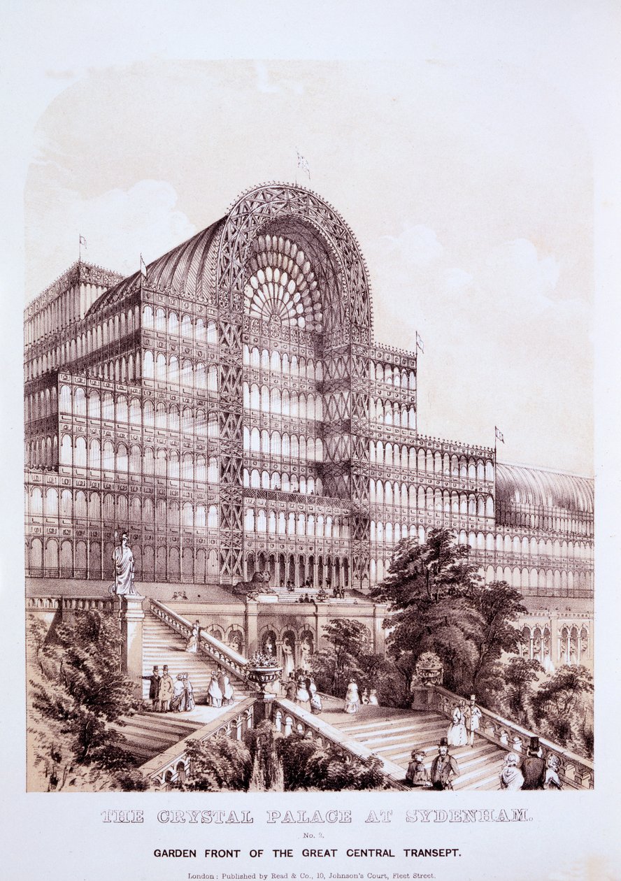 O palácio de cristal em sydenham de English School