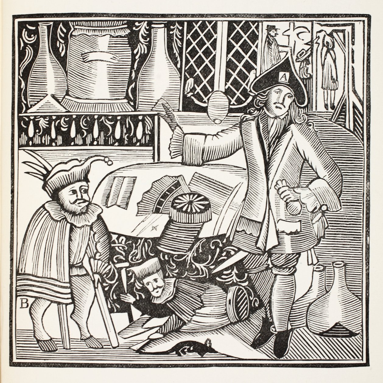 O diabo em cima de duas varas ou o Town Untild, ilustração dos Chap-livros do século XVIII por John Ashton, bar. 1882 de English School