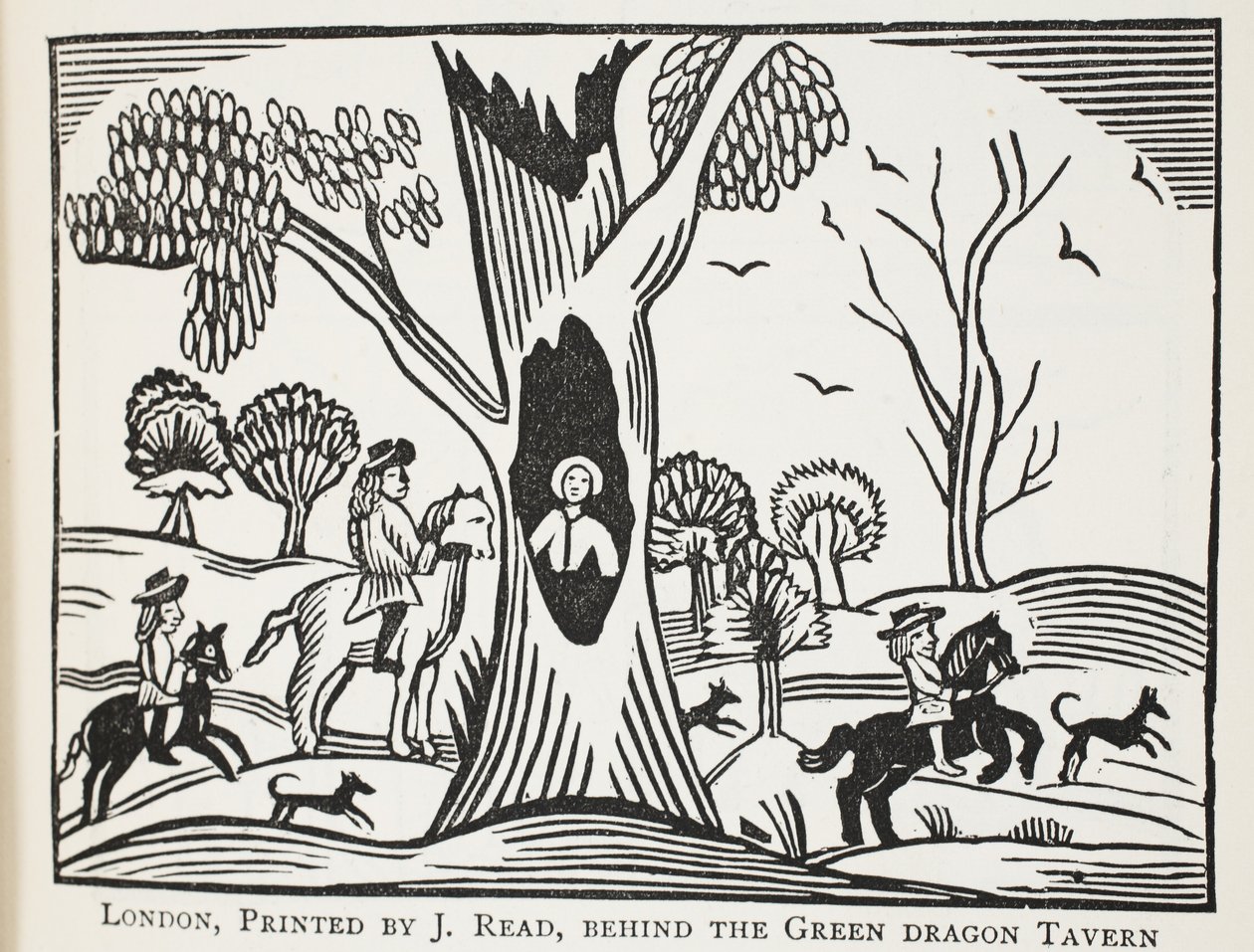 A criança afligida na madeira, ou o cruel Unkle, ilustração dos Chapu-livros do século XVIII por John Ashton, bar. 1882 de English School