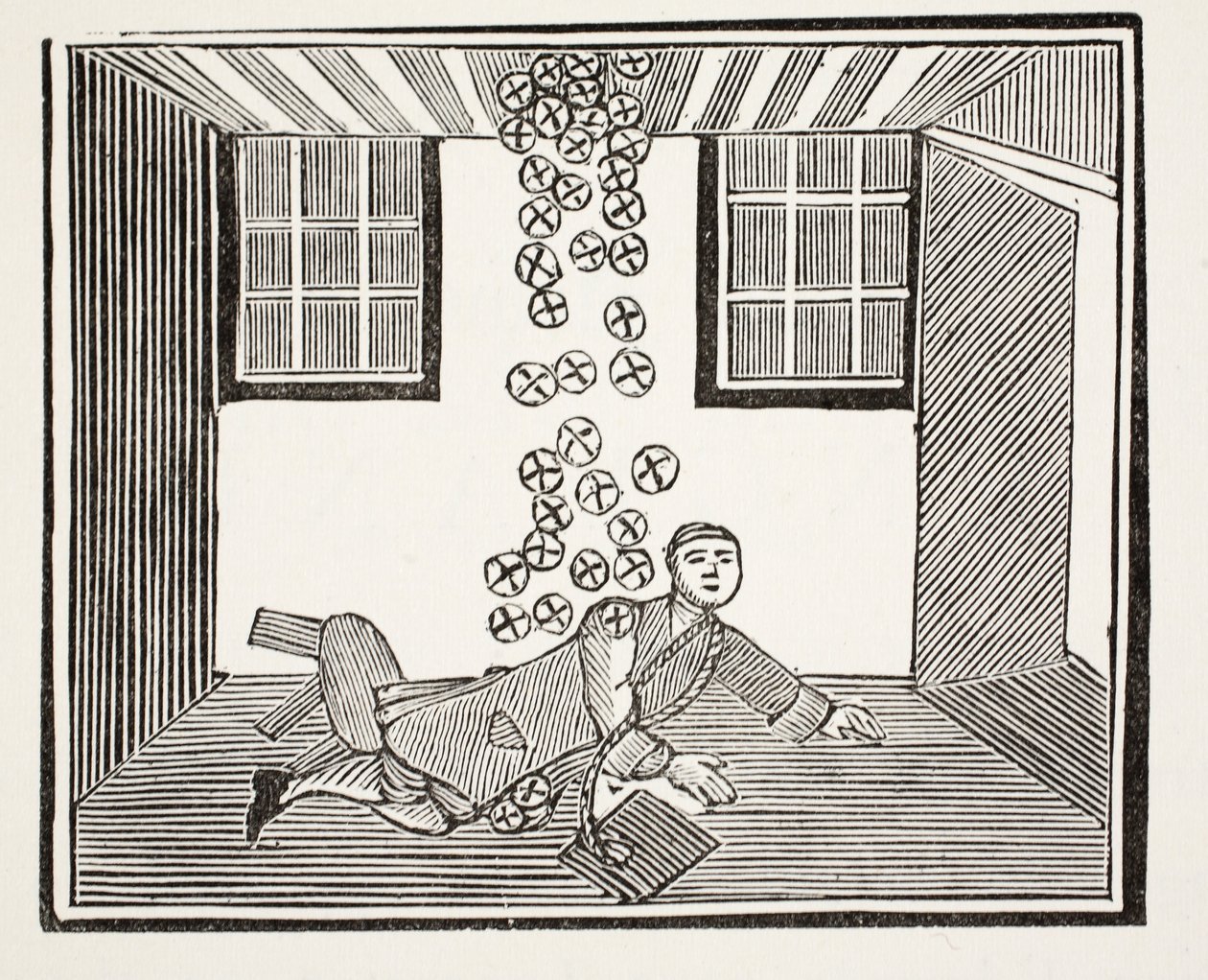 O legado dos bêbados, ilustração dos Chap-livros do século XVIII por John Ashton, bar. 1882 de English School