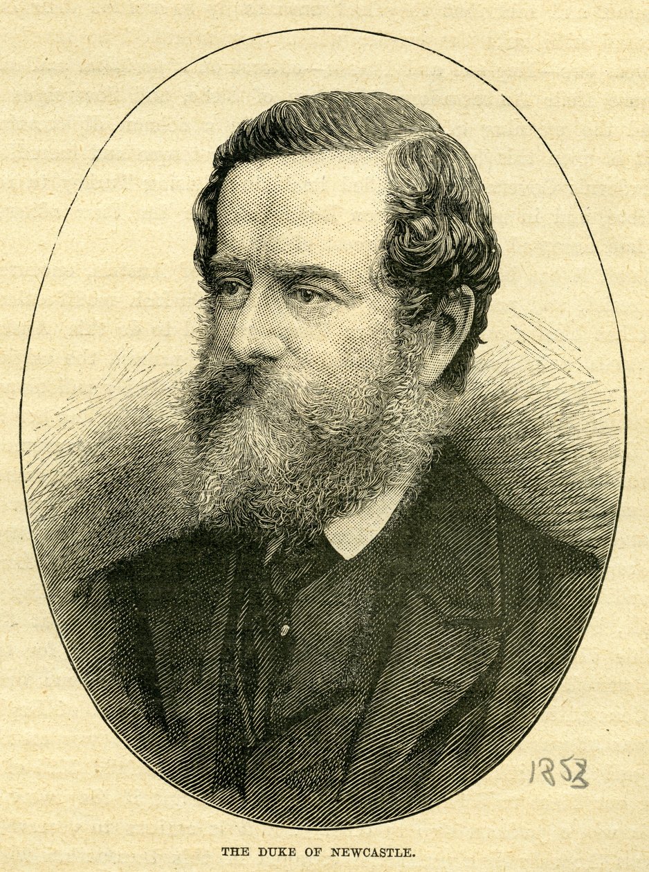 O duque de Newcastle (1811-64) de English School
