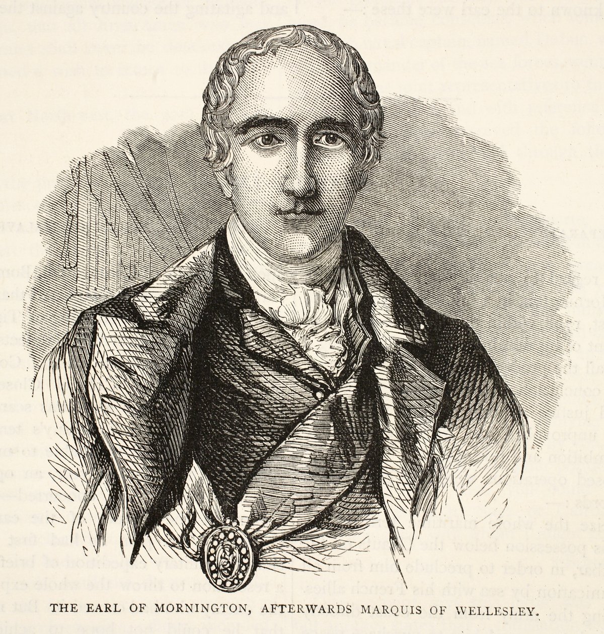 O Conde de Mornington, depois Marquês de Wellesley, ilustração de Cassells Ilustrada História da Índia por James Grant, pub. 1879 de English School