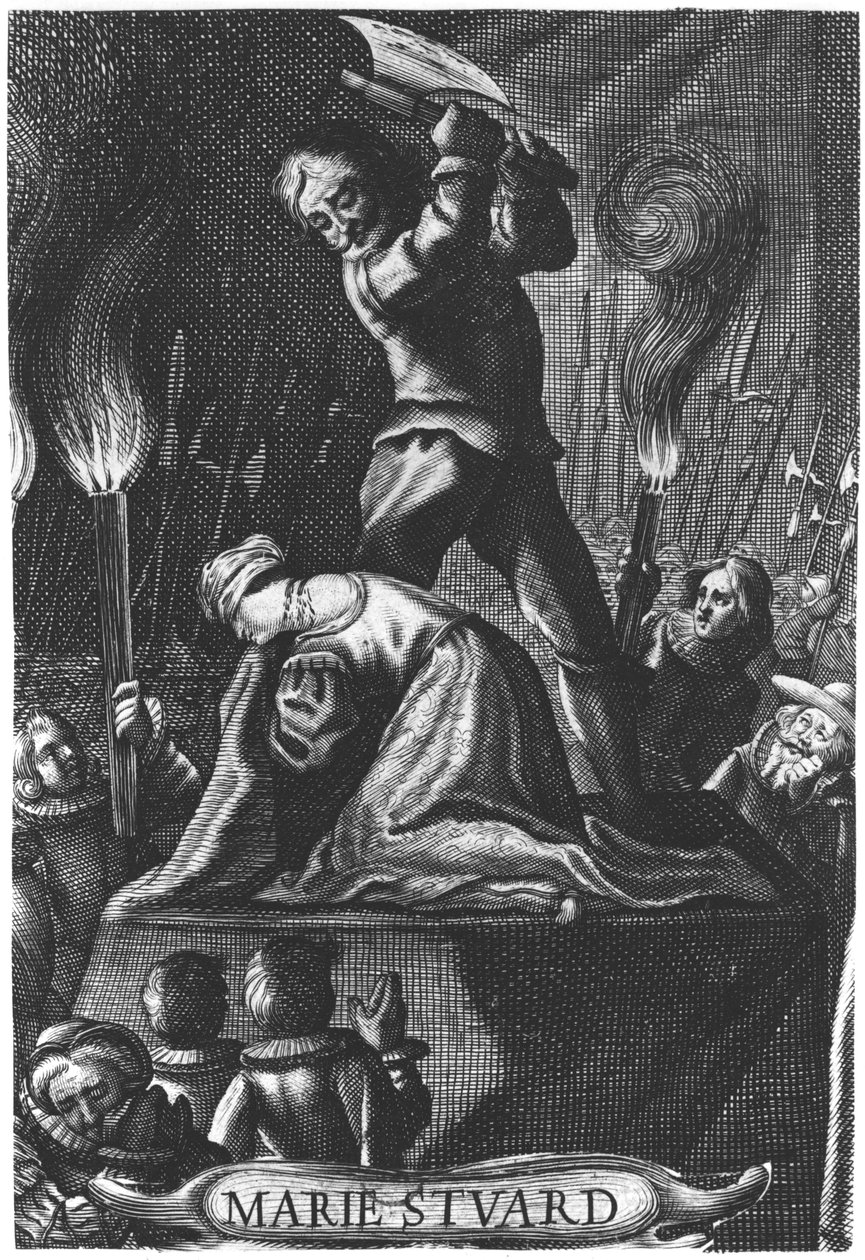 A execução de Maria Rainha dos Escoceses (1542-87) 8 de fevereiro de 1587 de English School