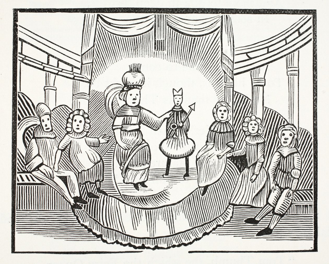 A história famosa do polegar de Tom, ilustração dos Chapu-livros do século XVIII por John Ashton, bar. 1882 de English School