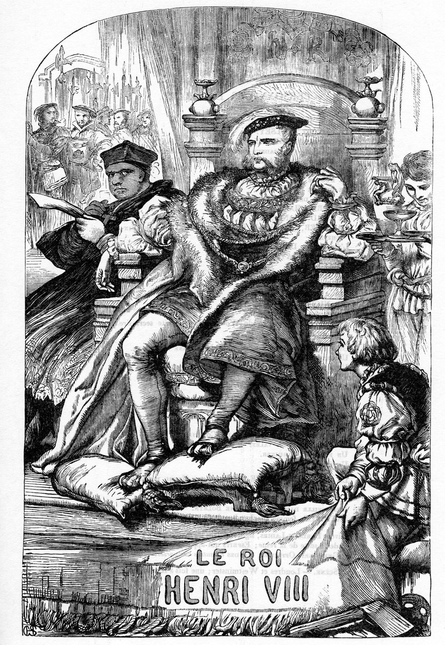 The Famous History of the Life of King Henry the Eighth - Illustration in "Works complete by William Shakespeare" 1866 - As ilustrações e a forma geral desta edição são emprestadas do Shakespeare ilustrado de Cassell, publicado em Londres. de English School