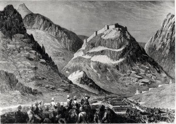O Forte de Ali Musjid, no Khyber Pass de English School