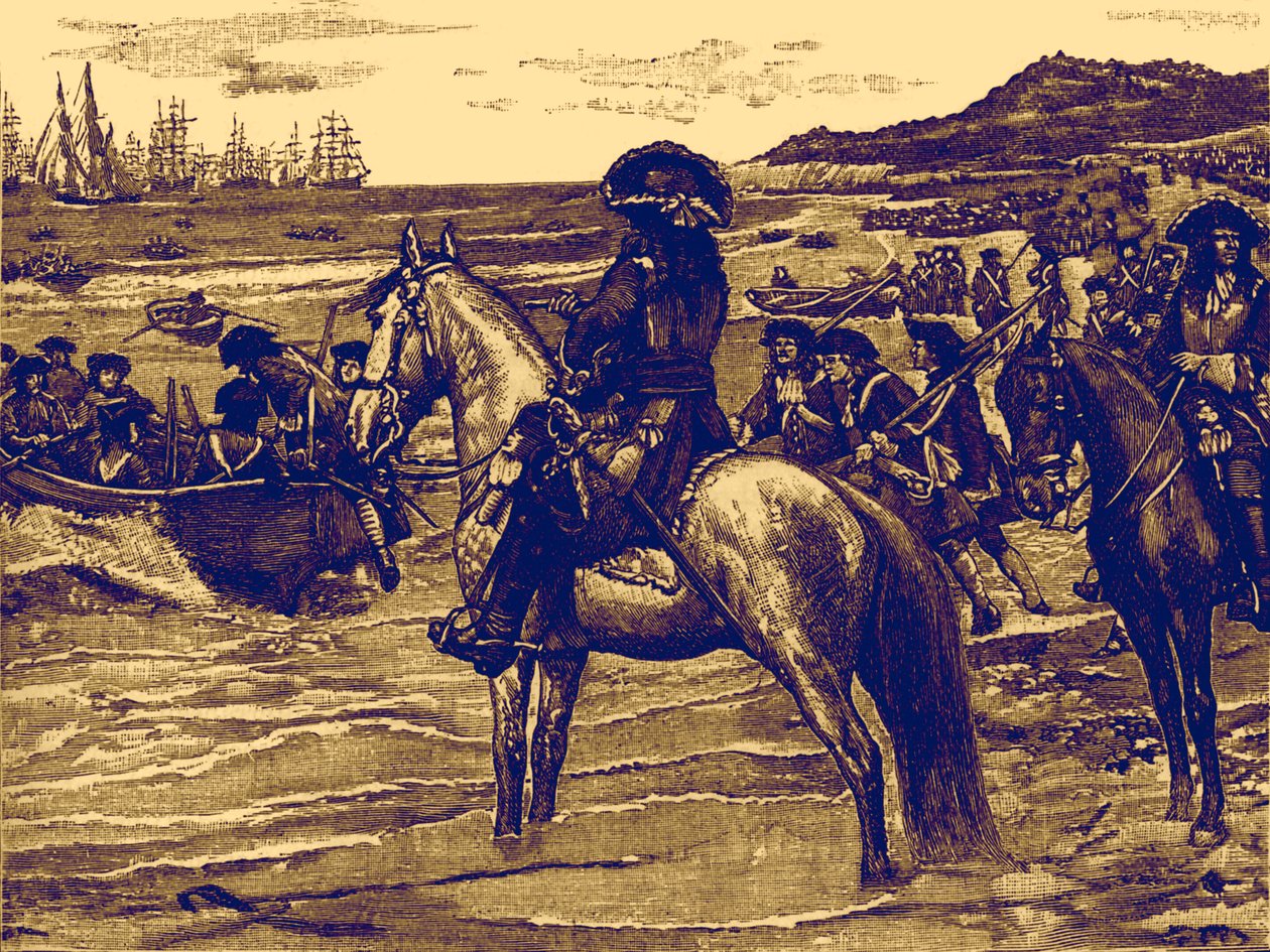 Os franceses a retirarem-se de Torbay de English School