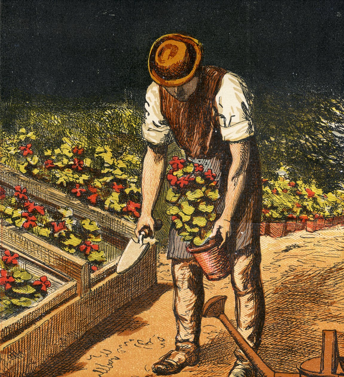 O jardineiro, 1867 de English School