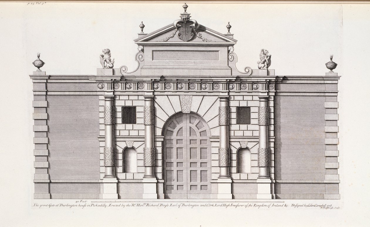 O Grande Portão na Burlington House, Piccadilly, de 