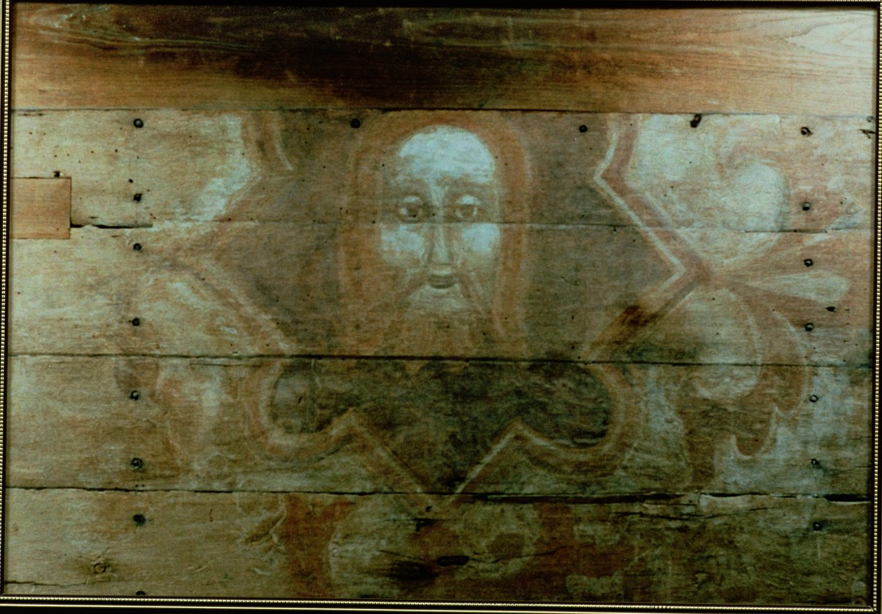 A Cabeça de Cristo, c.1280 (pintura de painéis) de English School