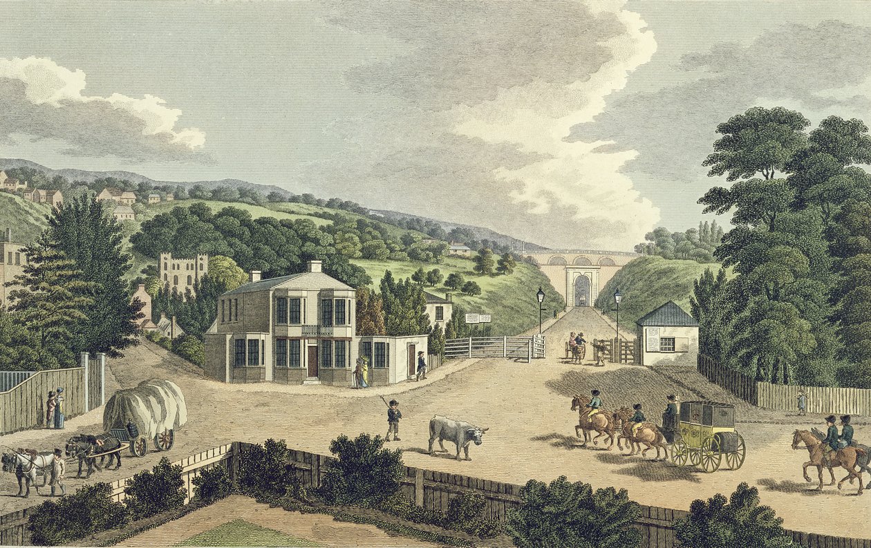 O arco de Highgate do portão de Turnpike em Holloway de English School