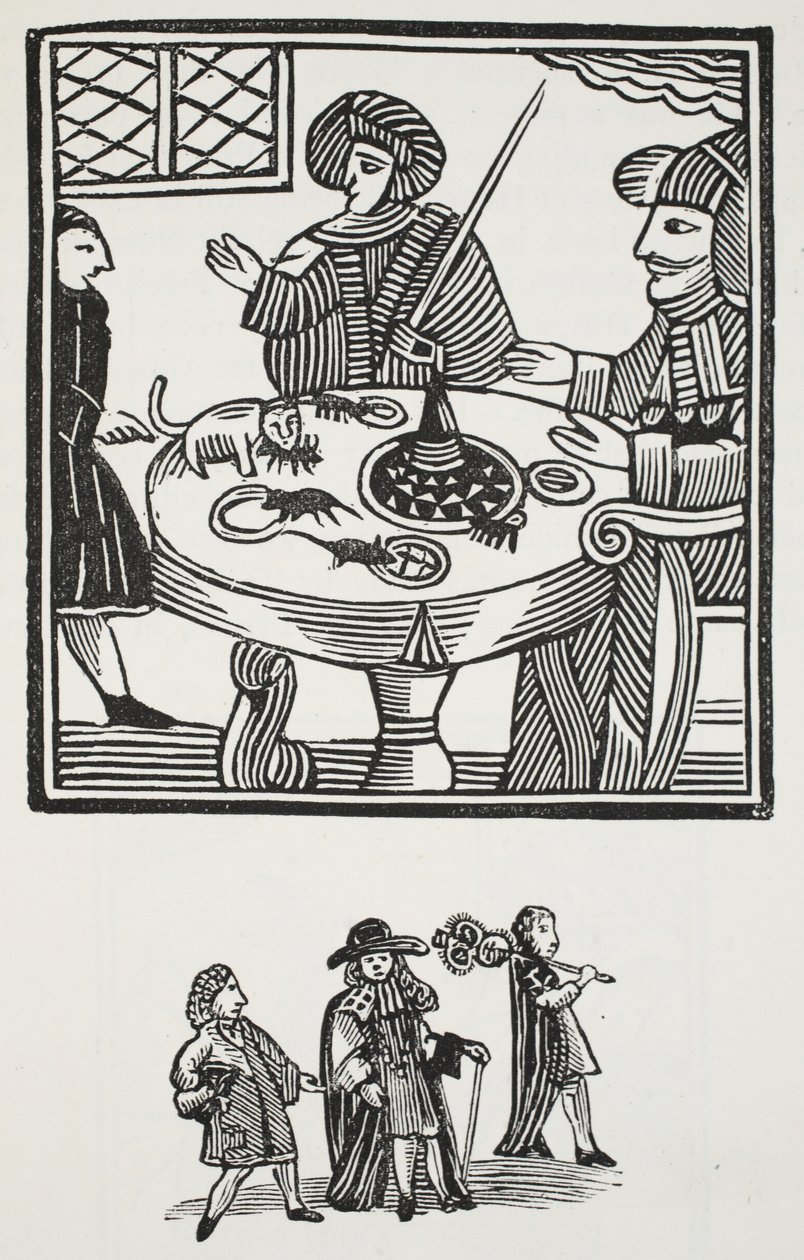 A história do senhor Richard Whittington, três vezes senhor prefeito de Londres, ilustração dos Chapu-livros do século XVIII por John Ashton, bar. 1882 de English School