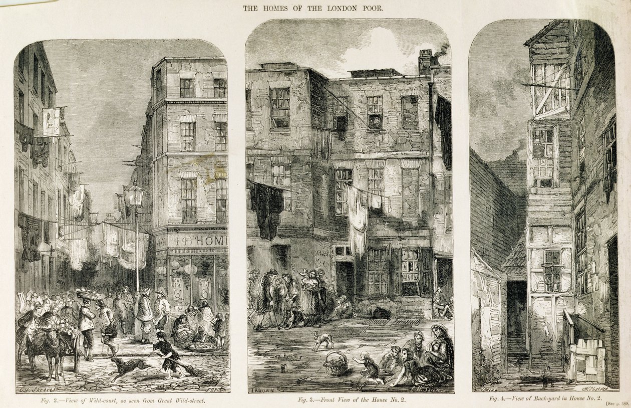 As casas dos pobres de Londres, de `The Builder Magazine
