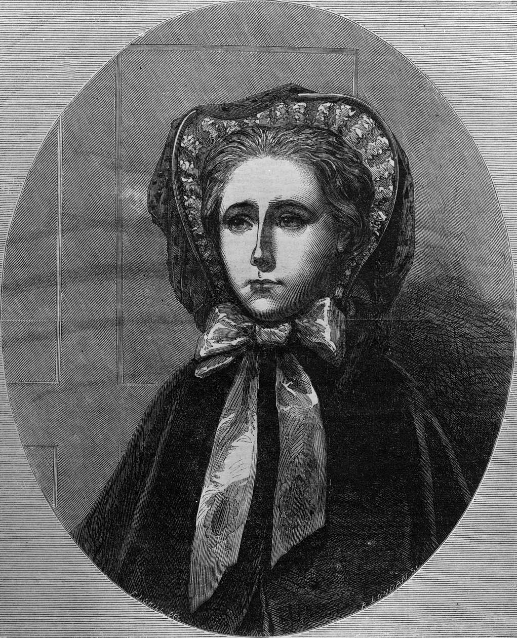 O HON. Sra. Yelverton, 1861 (papel de jornal) de English School