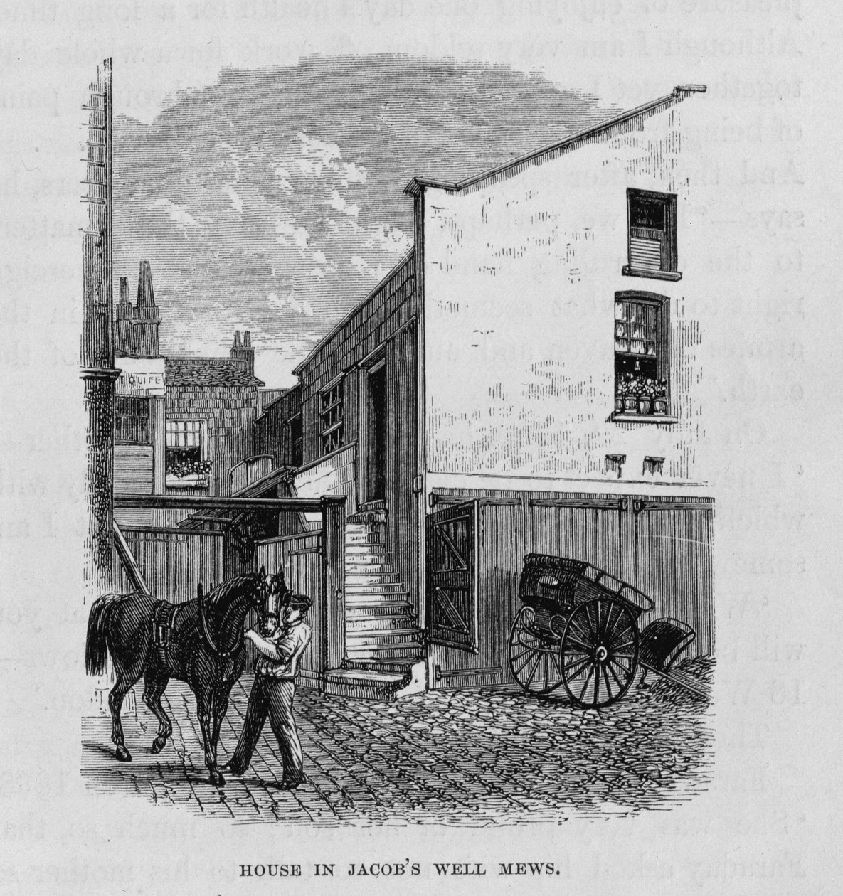 A Casa em Bem Mews de Jacob, onde Michael Faraday (1791-1867) nasceu de English School