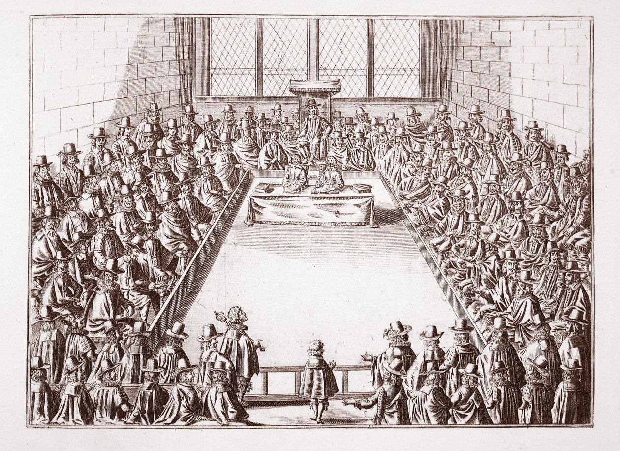 A Casa dos Comuns, de uma cópia de 1648 de English School
