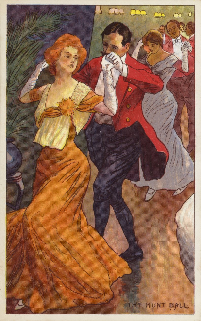 O Baile da Caça (litografia a cores) de English School