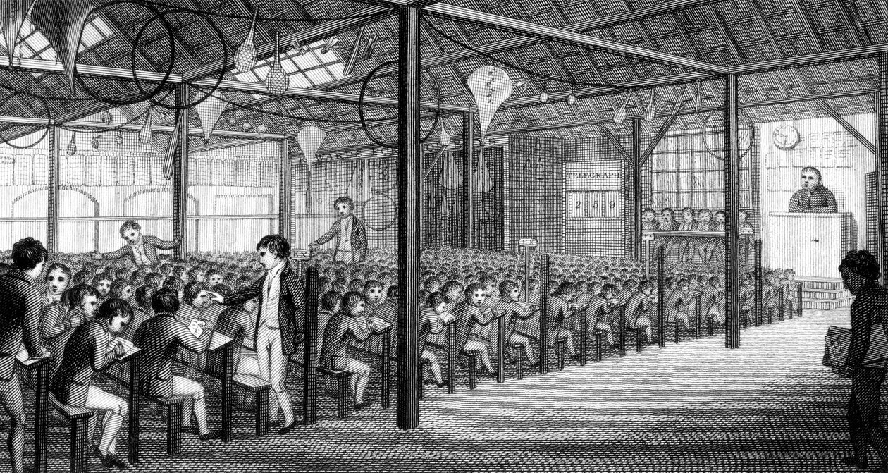 O Interior da Escola Real Livre, Borough Road de English School