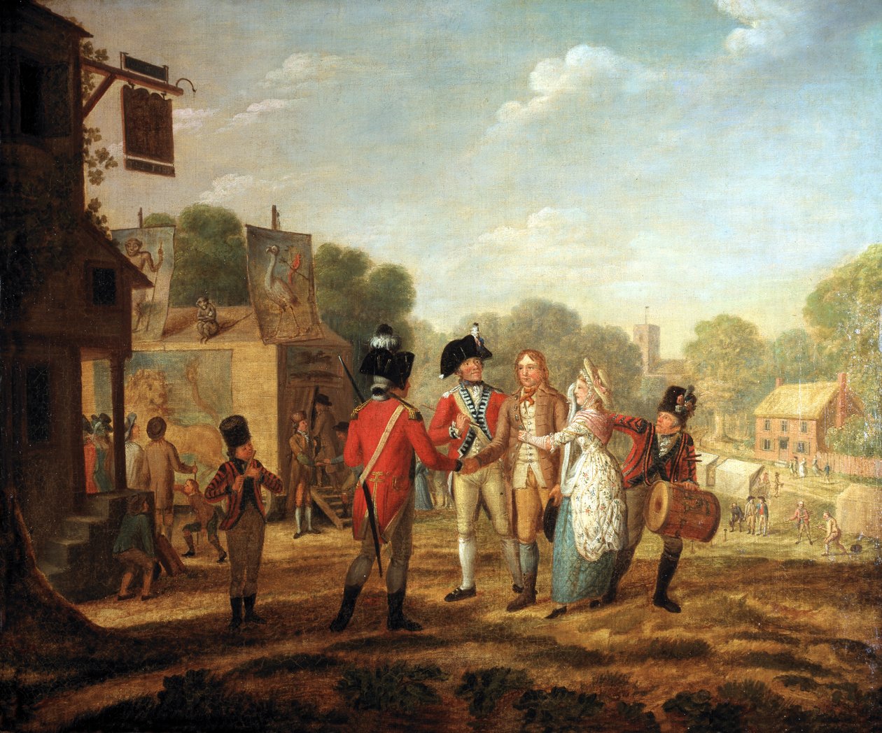 Os Reis Shilling, c.1770 de English School