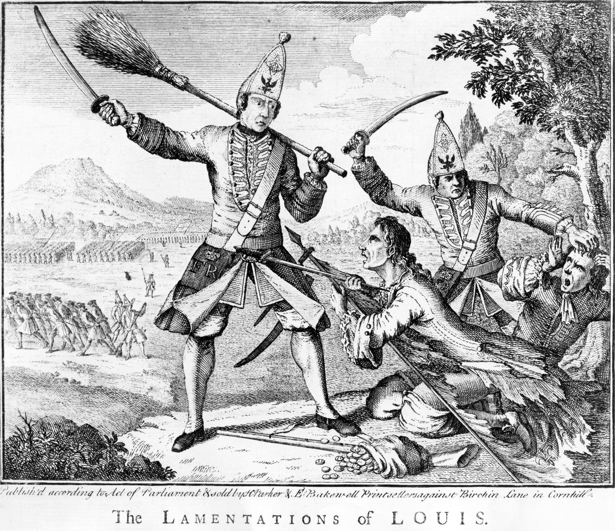 As Lamentações de Louis, 1757 de English School