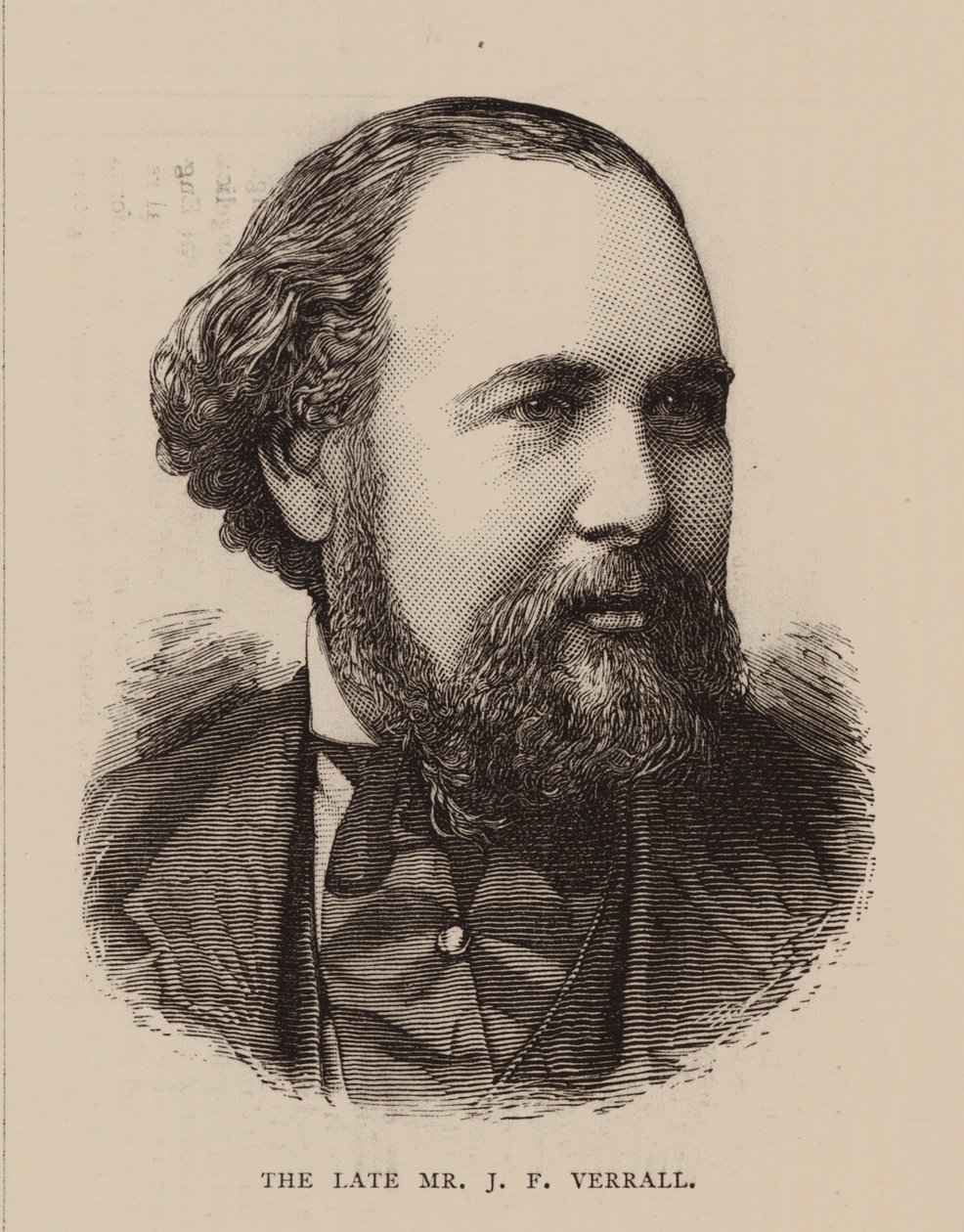 O falecido Sr. JF Verrall (gravura) de English School