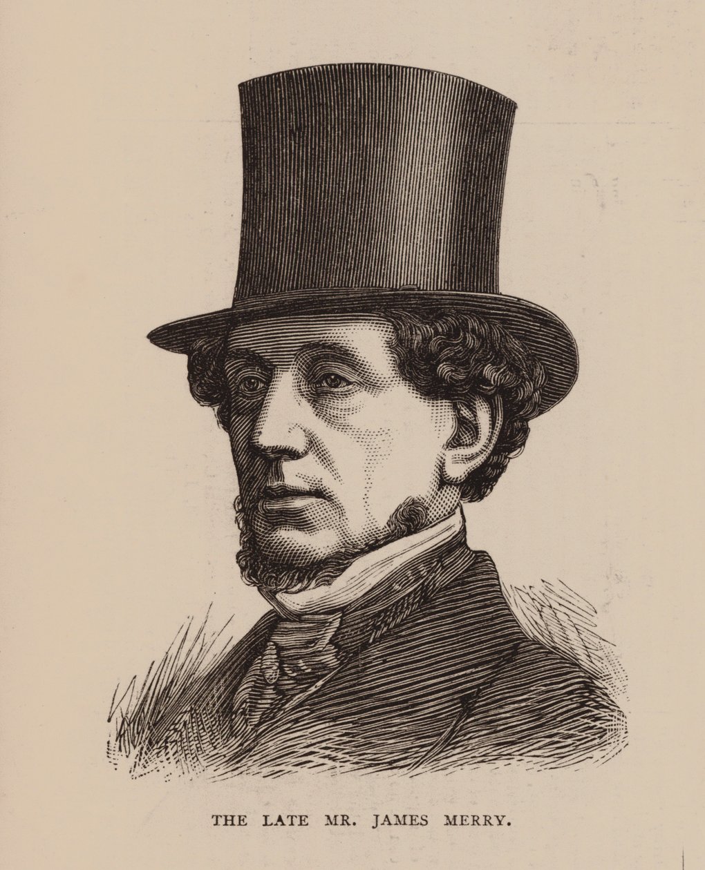 O falecido Sr. James Merry (gravura) de English School