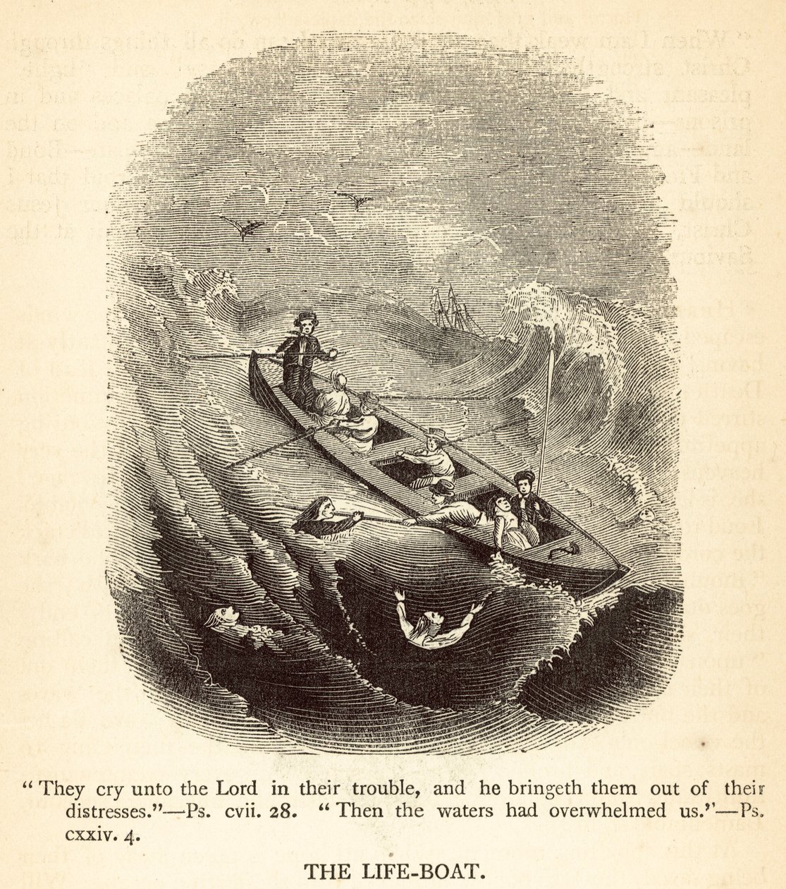 O barco salva-vidas (gravura) de English School
