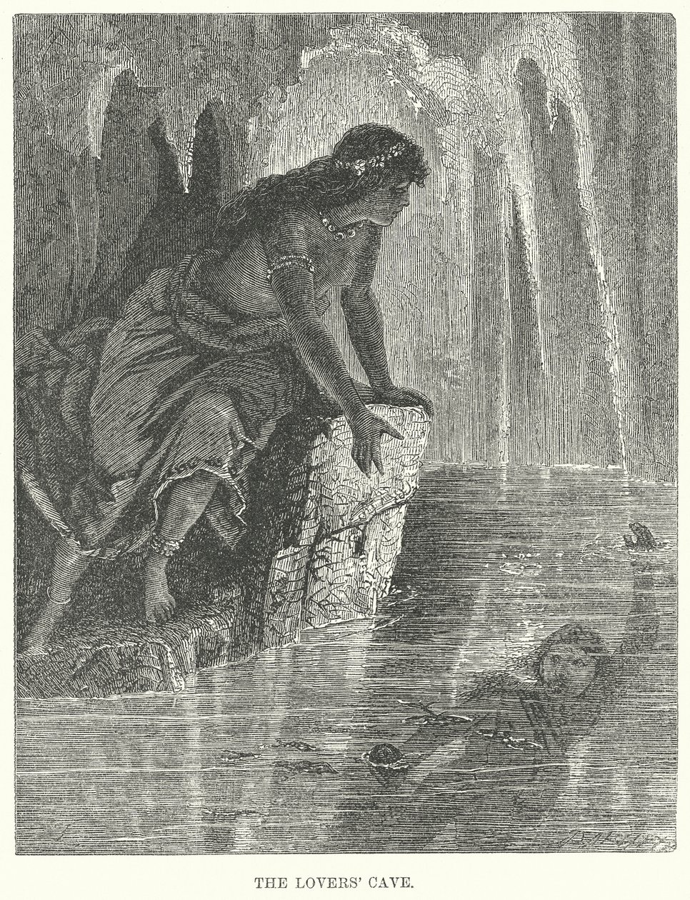 A Gruta dos Namorados (gravura) de English School