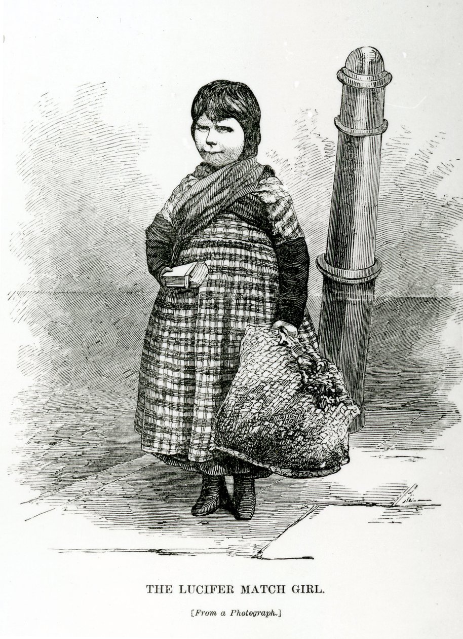 O Lucifer Match Girl, c.1840 de English School